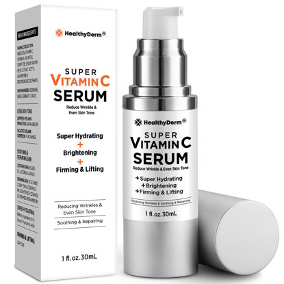 Picture of Super Vitamin C Serum for Women Over 70: Vitamin C, Hyaluronic Acid, Vitamin E, Caffeine, Hydrating, Lifting, Face Wrinkle & Age Spots Reduction
