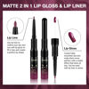 Picture of evpct 1Pcs Dark Plum Lip Stain Paint Matte Lip Liner and Lipstick Set Long Lasting Smudge Proof labiales matte mate larga duracion listip 24 hours a prueba de agua mate 24 horas originales,18#