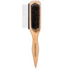 Picture of GranNaturals Boar Bristle Slick Back Hair Brush w/Comb for Smoothing Sleek Ponytail Bun - Wide Rat Tail & Metal Comb Hairbrush for Parting, Teasing, Backcombing, Sectioning, Edge Control, Flyaways