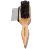 Picture of GranNaturals Boar Bristle Slick Back Hair Brush w/Comb for Smoothing Sleek Ponytail Bun - Wide Rat Tail & Metal Comb Hairbrush for Parting, Teasing, Backcombing, Sectioning, Edge Control, Flyaways