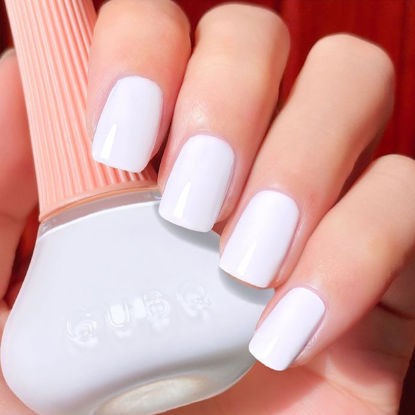 Picture of COSMOO Elegant White Nail Polish, 12ml Ghost White Quick Dry Nail Lacquer, 0.41 fl oz