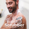 Picture of MainBasics Exfoliating Silicone Body Scrubber Pro 2-in-1 Shower Scrubber for Body, Silicone Loofah and Scalp Massager (Black, Body + Scalp)