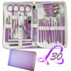 Picture of Manicure Set 30 in 1 Nail Clippers Set,Nail Manicure Kit for Women,RedFlow Toenail Clippers,Pedicure Kit,Pedicure Tools,Suitable for Travel Manicure Tools (Purple)