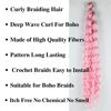 Picture of Light Pink Curly Braiding Hair Deep Wave Curly Braiding Hair for Boho Braids Crochet Braids Deep Wave 24 inch