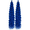 Picture of Blue Curly Braiding Hair Deep Wave Curly Braiding Hair for Boho Braids Crochet Braids Deep Wave 24 inch