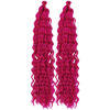 Picture of Hot Pink Curly Braiding Hair Deep Wave Curly Braiding Hair for Boho Braids Crochet Braids Deep Wave 24 inch