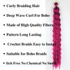 Picture of Hot Pink Curly Braiding Hair Deep Wave Curly Braiding Hair for Boho Braids Crochet Braids Deep Wave 24 inch