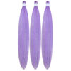 Picture of Gozill Braiding Hair Pre stretched Lavender Sparkle Tinsel Prestretched Braiding Hair Kanekalon Ez braid Braiding Hair 26 inch