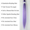 Picture of Gozill Braiding Hair Pre stretched Lavender Sparkle Tinsel Prestretched Braiding Hair Kanekalon Ez braid Braiding Hair 26 inch