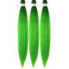 Picture of Gozill Neon Green Braiding Hair Pre stretched Sparkle Tinsel Prestretched Braiding Hair Kanekalon Ez braid Knotless Braiding Hair 26 inch