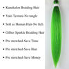 Picture of Gozill Neon Green Braiding Hair Pre stretched Sparkle Tinsel Prestretched Braiding Hair Kanekalon Ez braid Knotless Braiding Hair 26 inch