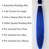 Picture of Gozill Blue Braiding Hair Pre stretched Sparkle Tinsel Prestretched Braiding Hair Ez braid Knotless Braiding Hair 26 inch