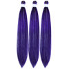 Picture of Gozill Purple Braiding Hair Pre stretched Sparkle Tinsel Prestretched Braiding Hair