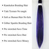 Picture of Gozill Purple Braiding Hair Pre stretched Sparkle Tinsel Prestretched Braiding Hair