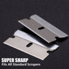 Picture of REXBETI 400PCS Single Edge Razor Blades, Industrial Scraper Razor Blades, One Edge Razor Blade, Replacement Box Cutter Blades, Suitable for Removing Labels, Decals, Stickers