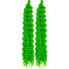 Picture of Neon Green Curly Braiding Hair Deep Wave Curly Braiding Hair for Boho Braids Crochet Braids Deep Wave 24 inch