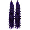 Picture of Purple Curly Braiding Hair Deep Wave Curly Braiding Hair for Boho Braids Crochet Braids Deep Wave 24 inch