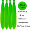 Picture of Gozill Neon Green Braiding Hair Pre stretched Boho Braids Kanekalon Prestretched Braiding Hair for Bohemian Hair Ez Braid Micro Braiding Hair Synthetic Curly Deep Wave Braids