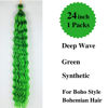 Picture of Gozill Neon Green Braiding Hair Pre stretched Boho Braids Kanekalon Prestretched Braiding Hair for Bohemian Hair Ez Braid Micro Braiding Hair Synthetic Curly Deep Wave Braids