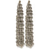 Picture of Silver Grey Curly Braiding Hair Deep Wave Curly Braiding Hair for Boho Braids Crochet Braids Deep Wave 24 inch