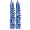 Picture of Light Blue Curly Braiding Hair Deep Wave Curly Braiding Hair for Boho Braids Crochet Braids Deep Wave 24 inch
