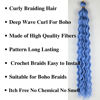 Picture of Light Blue Curly Braiding Hair Deep Wave Curly Braiding Hair for Boho Braids Crochet Braids Deep Wave 24 inch