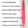 Picture of Pink Curly Braiding Hair Deep Wave Curly Braiding Hair for Boho Braids Crochet Braids Deep Wave 24 inch
