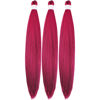 Picture of Gozill Red Braiding Hair Pre stretched Dark Pink Kanekalon Prestretched Braiding Hair Ez Braid Knotless Hypoallergenic Colored Braiding Hair 26 inch