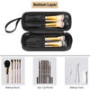 Picture of Ethereal Makeup Bag for Purse, Small Travel Makeup Organizer Bag for Women Daily Double Layer Cosmetic Bag Portable Makeup Brush Bags