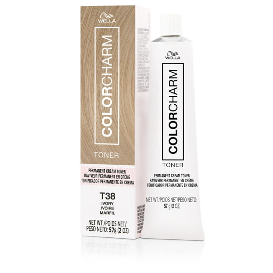 Picture of COLORCHARM Permanent Crème Toner| Free of Animal-Derivied Ingredients| Parabens Free| Gluten Free| T38 Ivory| 2 Fl Oz