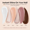 Picture of modelones Gel Nail Polish Set, 6 Colors Nude Hema Free Gel Polish Skin Tone Neutral Brown Pink Glitter Shimmer Nude Nail Polish Starter Kit Soak Off All Season Manicure DIY Salon Gift