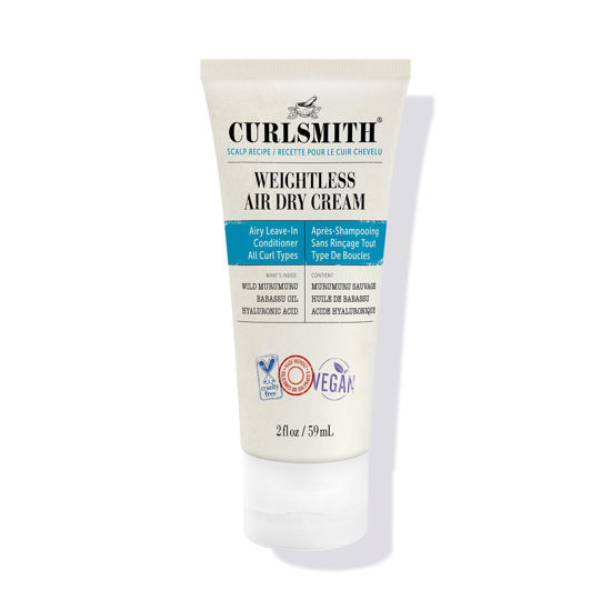Picture of Curlsmith - Weightless Air Dry Cream - Vegan Leave-In Conditioner for Any Hair Type, Smooths Hair (2fl.oz)