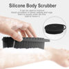 Picture of Soft Silicone Body Scrubber 2 PCS Silicone Body Shower, Silicone Loofah 2 in 1 Bath and Shampoo Brush, Body Scrubber Shower Cleaning Exfoliating Use for Sensitive Skin, Lather Well(Black and Pink)