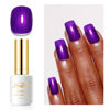 Picture of Imtiti Pearl Gel Nail Polish,0.5 Fl Oz Dark Purple Glitter Gel Polish Shimmer Nail Gel Polish Sparkle Soak Off UV LED for Home DIY Nail Art Manicure Salon