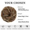Picture of CJL HAIR Large Messy Bun Hair Piece Wavy Curly Scrunchies Synthetic Chignon Ponytail Hair Extensions Thick Updo Hairpieces for Women Nut Multi
