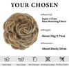 Picture of CJL HAIR Large Messy Bun Hair Piece Wavy Curly Scrunchies Synthetic Chignon Ponytail Hair Extensions Thick Updo Hairpieces for Women Sahara Beige