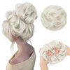 Picture of CJL HAIR Large Messy Bun Hair Piece Wavy Curly Scrunchies Synthetic Chignon Ponytail Hair Extensions Thick Updo Hairpieces for Women Ice Blonde