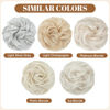 Picture of CJL HAIR Large Messy Bun Hair Piece Wavy Curly Scrunchies Synthetic Chignon Ponytail Hair Extensions Thick Updo Hairpieces for Women Ice Blonde