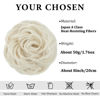 Picture of CJL HAIR Large Messy Bun Hair Piece Wavy Curly Scrunchies Synthetic Chignon Ponytail Hair Extensions Thick Updo Hairpieces for Women Platin Blonde