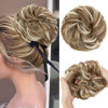 Picture of CJL HAIR Large Messy Bun Hair Piece Wavy Curly Scrunchies Synthetic Chignon Ponytail Hair Extensions Thick Updo Hairpieces for Women Bahama Beige