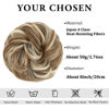 Picture of CJL HAIR Large Messy Bun Hair Piece Wavy Curly Scrunchies Synthetic Chignon Ponytail Hair Extensions Thick Updo Hairpieces for Women Bahama Beige