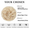 Picture of CJL HAIR Large Messy Bun Hair Piece Wavy Curly Scrunchies Synthetic Chignon Ponytail Hair Extensions Thick Updo Hairpieces for Women Light Champagne
