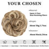 Picture of CJL HAIR Large Messy Bun Hair Piece Wavy Curly Scrunchies Synthetic Chignon Ponytail Hair Extensions Thick Updo Hairpieces for Women Sand