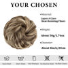 Picture of CJL HAIR Large Messy Bun Hair Piece Wavy Curly Scrunchies Synthetic Chignon Ponytail Hair Extensions Thick Updo Hairpieces for Women Brunette Blonde Multi