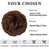 Picture of CJL HAIR Large Messy Bun Hair Piece Wavy Curly Scrunchies Synthetic Chignon Ponytail Hair Extensions Thick Updo Hairpieces for Women Red Vino