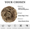 Picture of CJL HAIR Large Messy Bun Hair Piece Wavy Curly Scrunchies Synthetic Chignon Ponytail Hair Extensions Thick Updo Hairpieces for Women Bernstein Multi