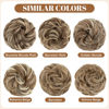 Picture of CJL HAIR Large Messy Bun Hair Piece Wavy Curly Scrunchies Synthetic Chignon Ponytail Hair Extensions Thick Updo Hairpieces for Women Bernstein Multi