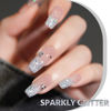 Picture of GAOY Glitter Gel Nail Polish, 16ml Silver Sparkly Gel Polish, Diamond Shiny Glitter Soak Off UV Gel for Nail Art, 1350 Milky Way