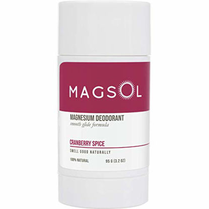 Picture of Cranberry Spice Magnesium Deodorant for Men and Women - 100% Natural Deodorant - Clean Label Only 4 Ingredients - Perfect for Ultra Sensitive Skin - Large 3.2 oz Lasts over 4 Months (Cranberry Spice)
