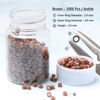 Picture of NIACONN 1000pcs Microlink Beads 4mm Silicone Lined Hair Tinsel Beads Micro Link Rings for Hair Extension - brown
